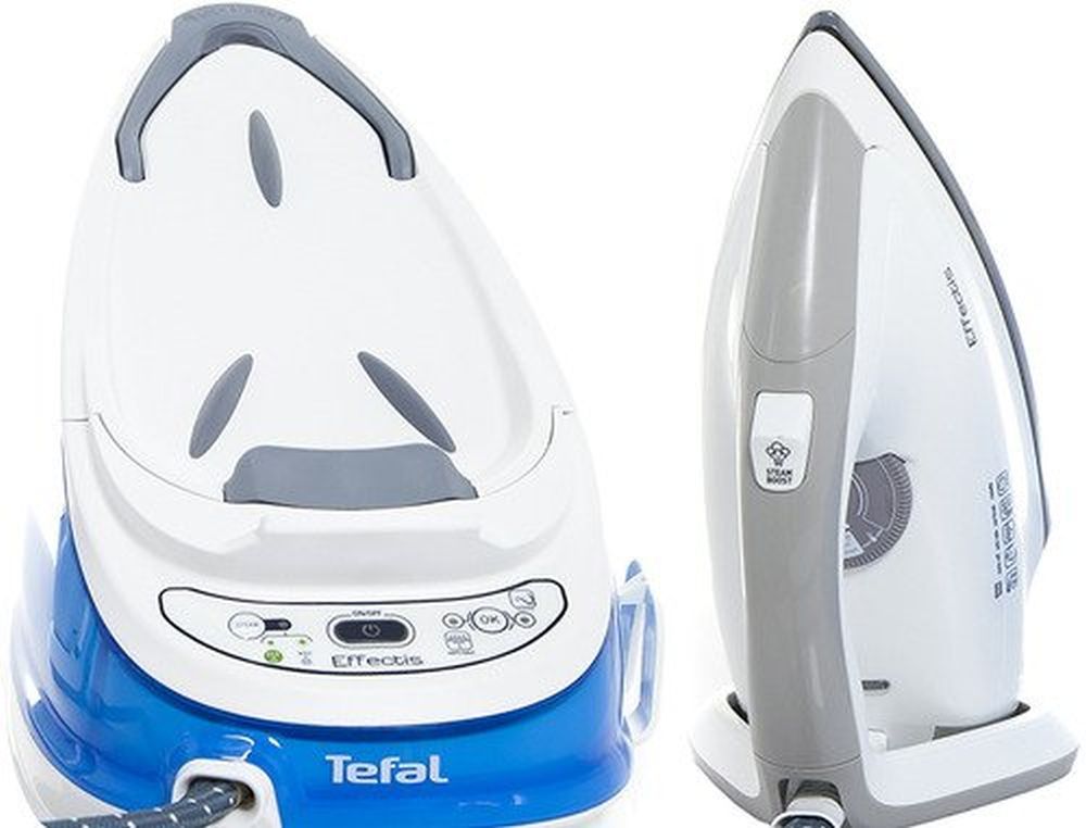 Паровая станция Tefal GV6732E0 2200Вт белый/синий
