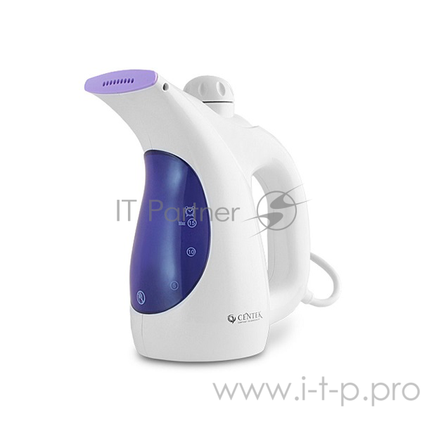 Отпариватель ручной Centek CT-2380 (бел/фиолет) 700Вт,250мл,15г/мин,регулятор мощн,насадка-щетка(12)