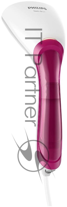 Отпариватель ручной Philips GC 350/40, 1000Вт, пар 20 г/мин, V 70мл, время нагрева 1мин, насадка-щетка, долив воды во время работы, рукавица для дополнительной защиты