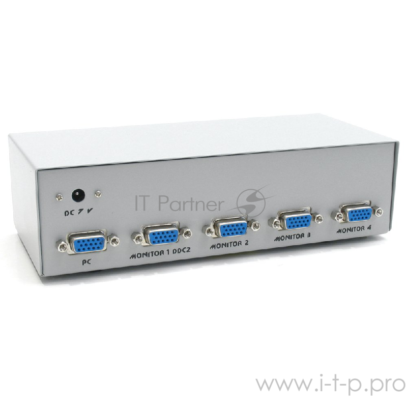 Разветвитель GVS124 Разветвитель сигнала VGA на 4 монитора (Gembird/Cablexpert)