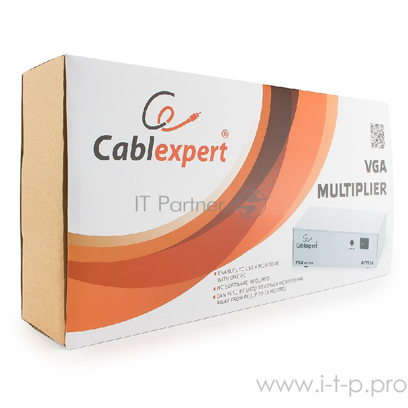 Разветвитель GVS124 Разветвитель сигнала VGA на 4 монитора (Gembird/Cablexpert)