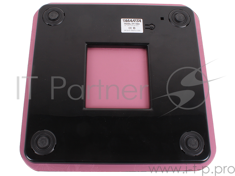 Электронные напольные весы MARTA MT-1663 {} розовый