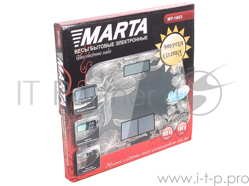 Электронные напольные весы MARTA MT-1663 {} розовый