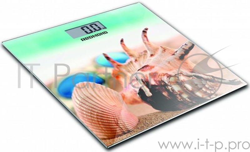 Весы напольные электронные Redmond RS-733 макс.180кг зеленый/рисунок