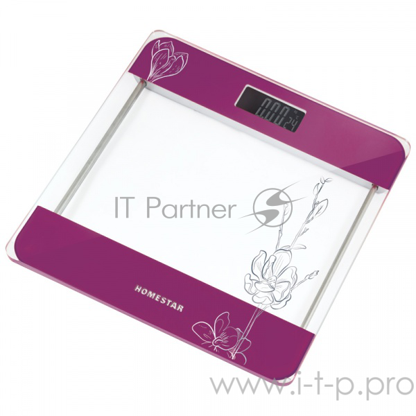 Весы напольные электронные HOMESTAR HS-6002A (стеклянная поверхность, 180 кг, термометр)