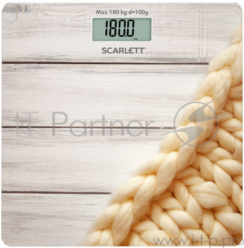SCARLETT SC-BS33E089 Весы напольные, электрон., 180 кг, стекло