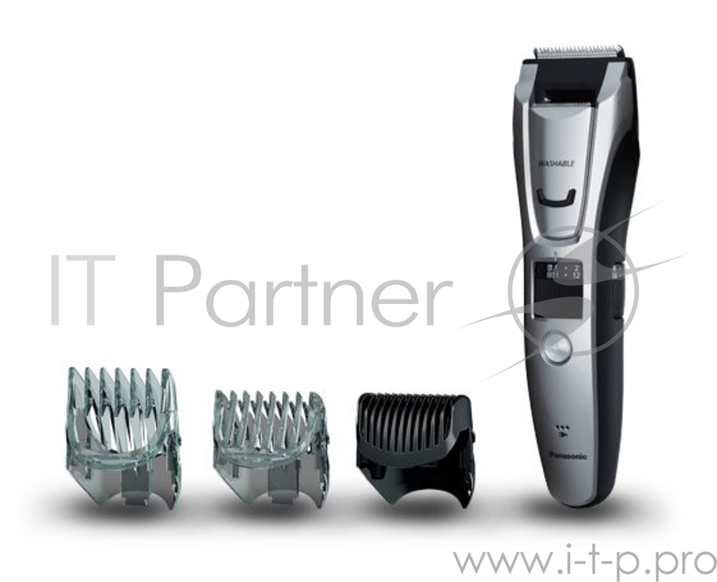 Машинка для стрижки Panasonic ER-GB80-S520 серебристый (насадок в компл:3шт)