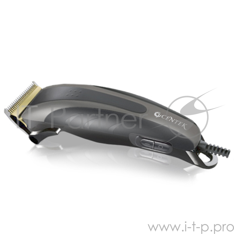 Машинка для стрижки Centek CT-2110 (серый/черный) титановые ножи, прорезиненный корпус
