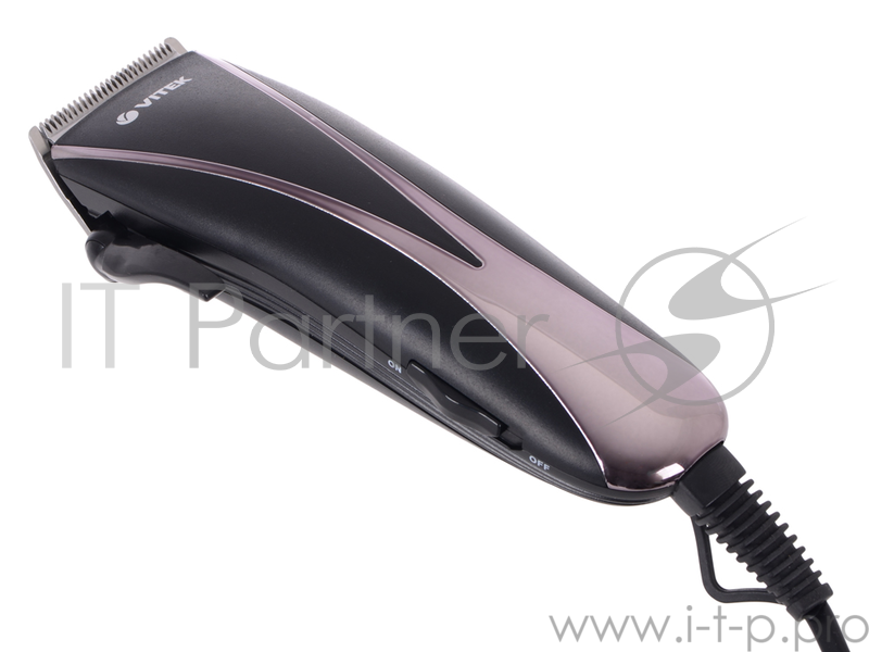 Набор для стрижки VITEK VT-2511 (BK) лезвия из нержавеющей стали, 4 насадки, работа от сети