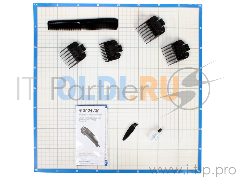 Машинка для стрижки Endever Sven 971, Четыре гребня-насадки ( 3 мм, 6 мм, 9 мм, 12 мм), Мощный мотор AC, Работа от сети