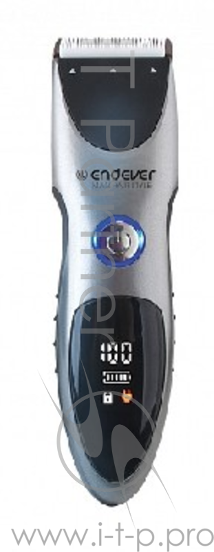 Машинка для стрижки ENDEVER SVEN 985 серебристый, Съемное профессиональное лезвие SteelProВодонепроницаемый корпус – возможно использовать в душе, Литиевый аккумулятор, Беспроводная работа/работа от сети, Время полной зарядки - 1.5 часа Индикатор зар