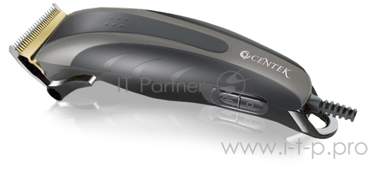 Машинка для стрижки Centek CT-2110 (черный/золотой) титановые ножи, прорезиненный корпус