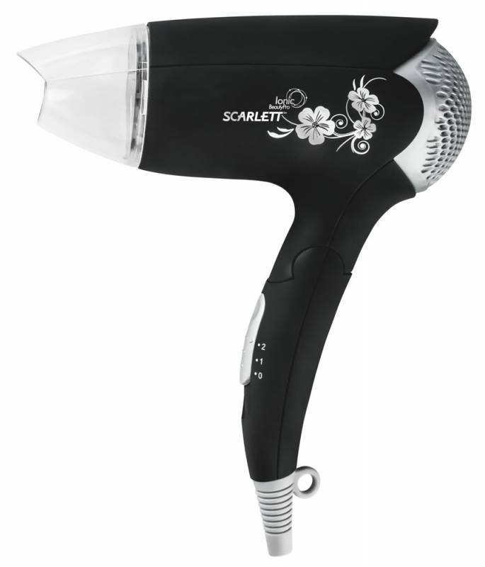 Фен Scarlett SC-HD70IT02 черный 1300Вт