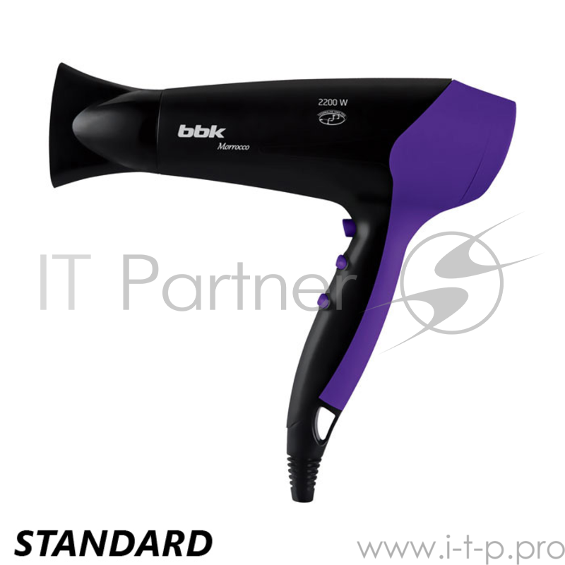 Фен BBK BHD3221i черный/фиолетовый 2200Вт