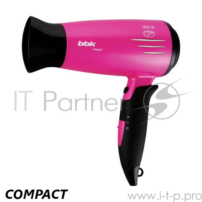 Фен BBK BHD1605i 1600Вт бордовый/черный