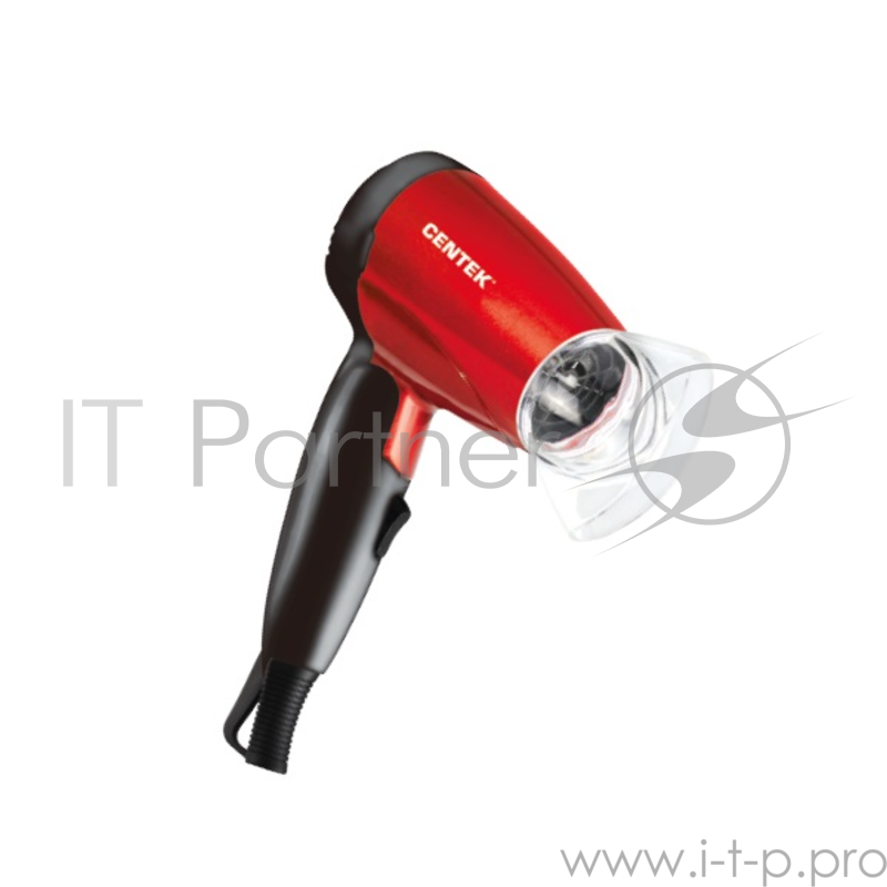 Фен Centek CT-2230 RBL (красн/черн) 1200Вт, 2 скорости и температуры нагрева, складная ручка