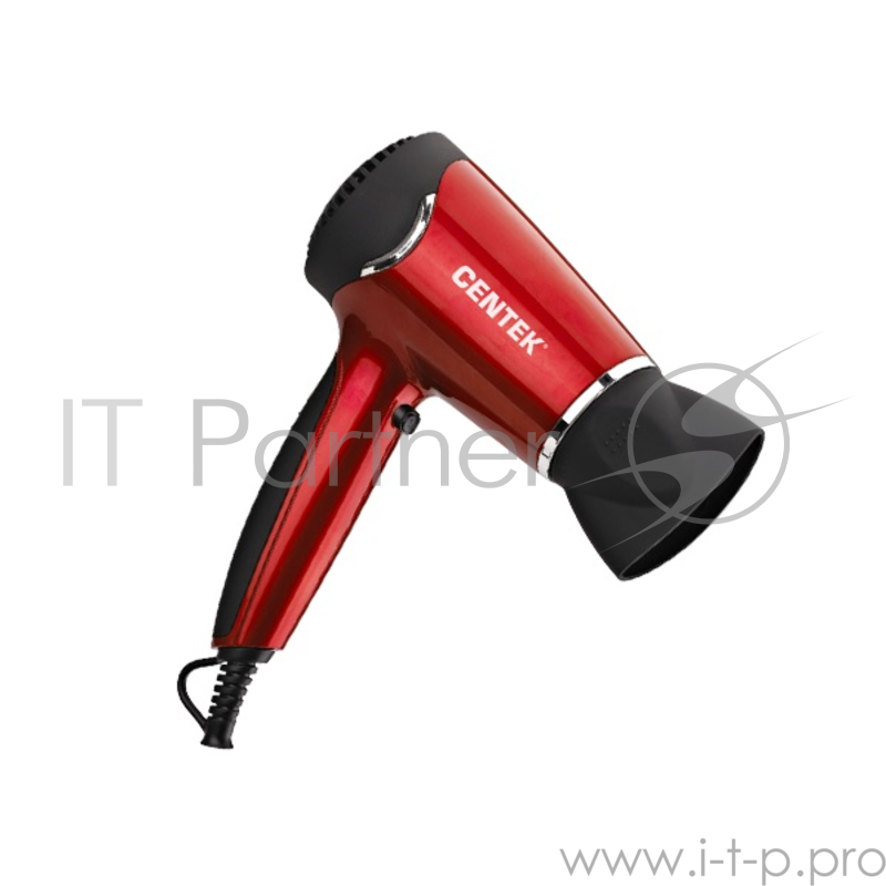 Фен Centek CT-2215 (черн/красн) 1600Вт, 2 скорости нагрева, концентратор, холодный обдув