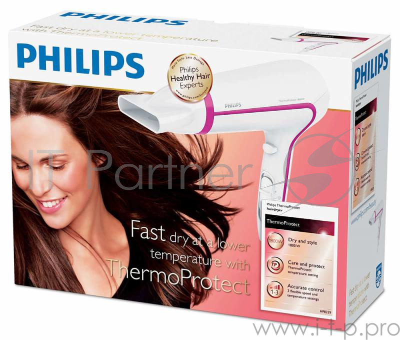 Фен Philips HP8229/60 1800Вт белый/фиолетовый