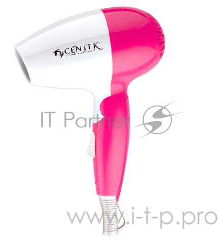 Фен Centek CT-2229 (бел/роз) 1200Вт, 2 скорости и температуры нагрева, складная ручка