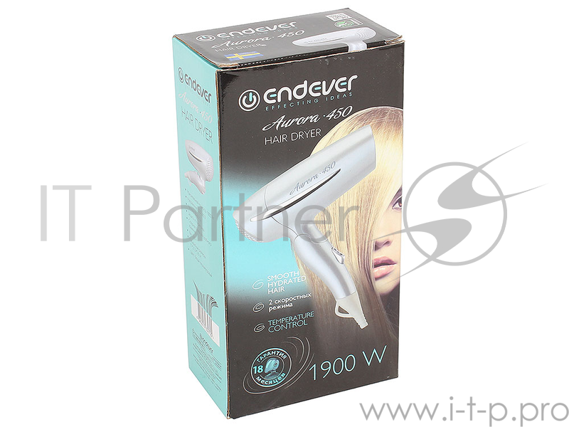 Фен Endever Aurora 450 (1900Вт, складная ручка)