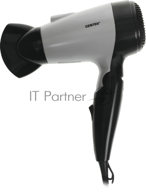 Фен Centek CT-2231 (бел/черн) 1200Вт, 2 скорости и температуры нагрева, складная ручка
