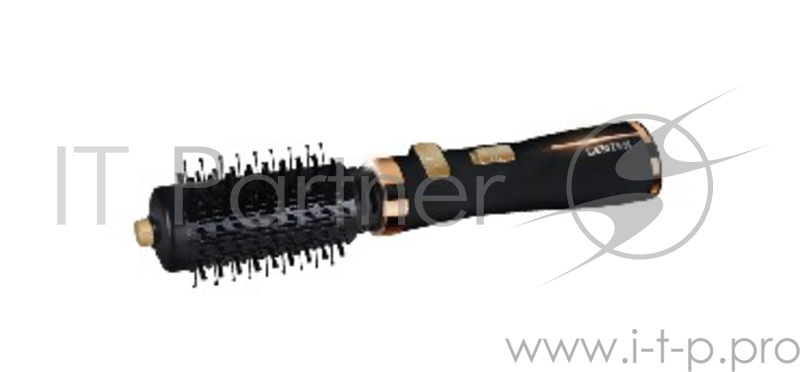 Фен-щетка CENTEK CT-2061 Фен-щетка Centek CT-2061 (золото/чёрный), 1000 Вт, АВТОВРАЩЕНИЕ, 2 скорости, 2 режима