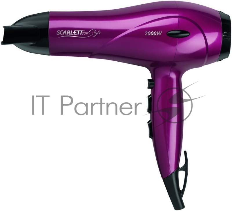 Фен Scarlett SC-HD70I67 2000Вт малиновый/черный