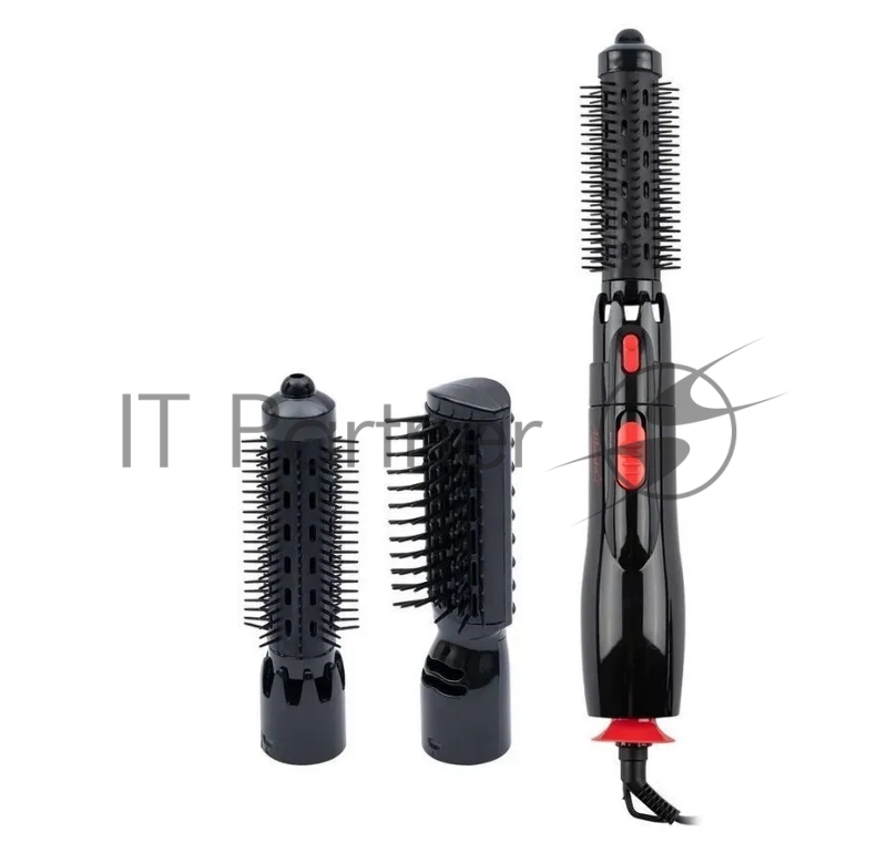 Фен-щетка ATLANTA, ATH-886 красн, 500Вт, 2 скорости, вращение-фиксация насадки, 2 насадки, защита от перегрева.