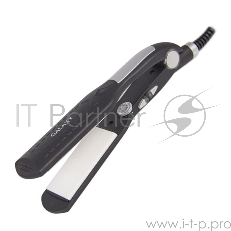 Щипцы GALAXY GL 4501 (Мощность 60Вт. Нагревательный элемент с защитой от перегрева. Цельные керамические пластины. Регулятор температурных режимов. Индикаторы сети и работы. Шнур питания, вращающийся на 360°. Питание 220-240В, 50Гц.)