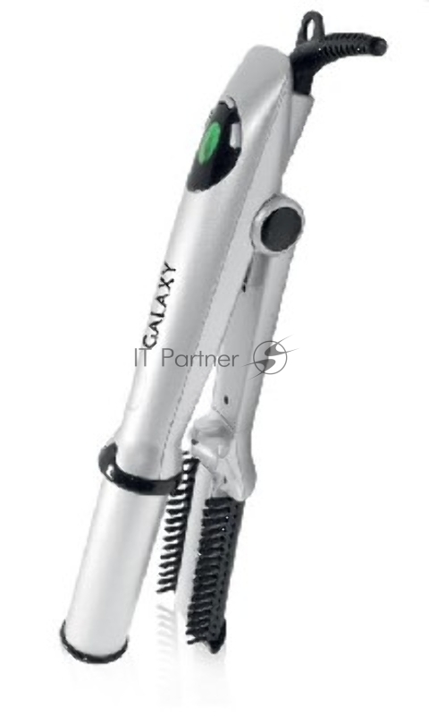 Плойка-мультисайлер GALAXY GL 4605 (Мощность 40Вт. Макс. температура 200° С. Нагревательный элемент с защитой от перегрева. Регулятор температуры. ЖК дисплей с индикацией температуры. Диаметр барабана 30мм. Вращающийся барабан для бережной укладки во