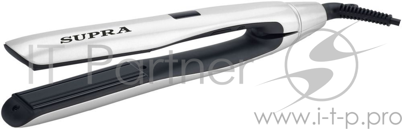 Щипцы для волос SUPRA HSS-1227S white Керамическое покрытие, Цифровой LCD дисплей, Регулировка температуры от 80 до 210°С, Длина рабочих пластин 90 мм, Вращающийся шнур, Автоматическое отключение через 60 минут бездействия