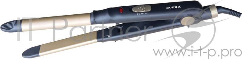 Щипцы Supra HSS-1226S 30Вт макс.темп.:200С покрытие:керамическое черный/золотистый