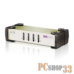 Переключатель ATEN CS84U(-AT) 4-портовый KVM-переключатель {1 user(HDB15(SVGA Female)+KBD(PS/2)+MOUSE(PS/2), KVM-порты: SPHD18(Female). В комплекте: кабели KVM (2L-5201P)-4шт. Не требует внешнего питания}