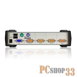 Переключатель ATEN CS84U(-AT) 4-портовый KVM-переключатель {1 user(HDB15(SVGA Female)+KBD(PS/2)+MOUSE(PS/2), KVM-порты: SPHD18(Female). В комплекте: кабели KVM (2L-5201P)-4шт. Не требует внешнего питания}