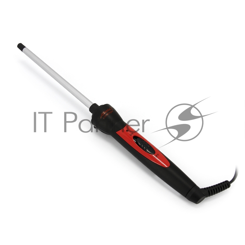 Щипцы д/завивки ATLANTA, ATH-6647 красн, 10мм, 20Вт, двойная термоизоляция, хромированное покрытие, керамический ТЭН, вращающийся шнур, цвет-красный.