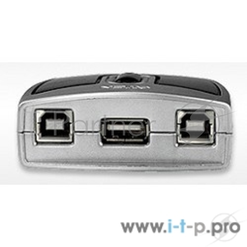 Переключатель ATEN US221A-A(7) KVM-переключатель, USB, 2 1 устройства/порта/port, с 1 шнуром AB Male, (USB 2.0)