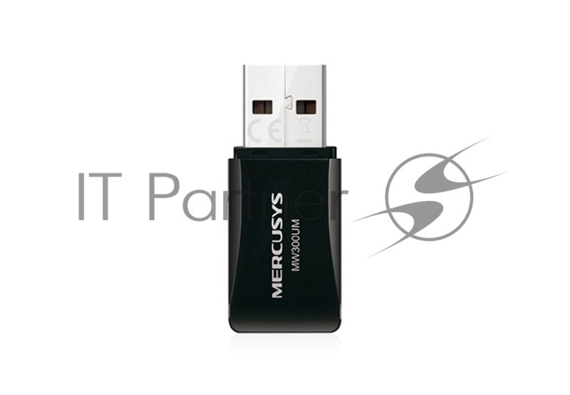 Mercusys Mercusys MW300UM Беспроводной сетевой мини USB-адаптер, скорость до 300 Мбит/с