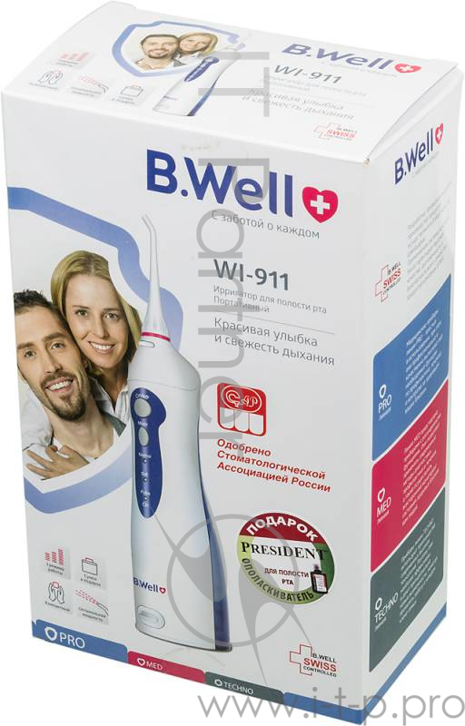 Ирригатор B.Well WI-911 белый/синий
