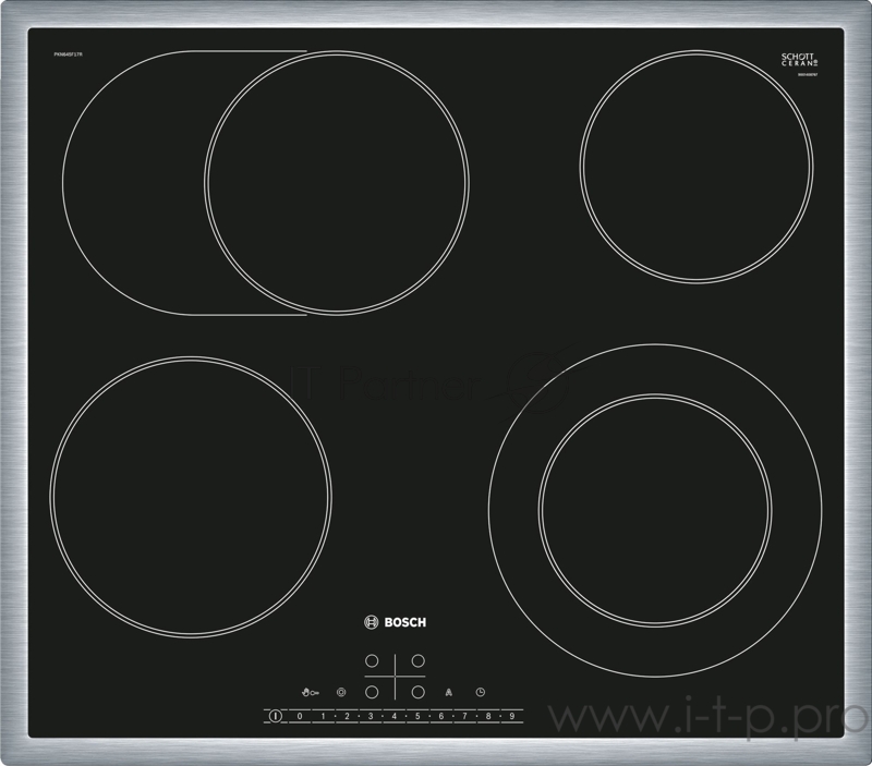 Варочная поверхность электрическая BOSCH PKN645F17R черный