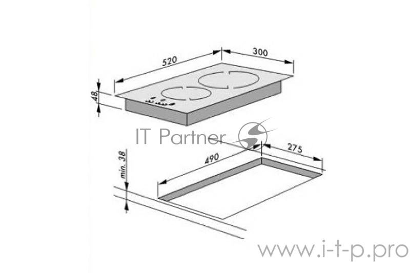Варочная поверхность Hansa BHCS38120030 черный
