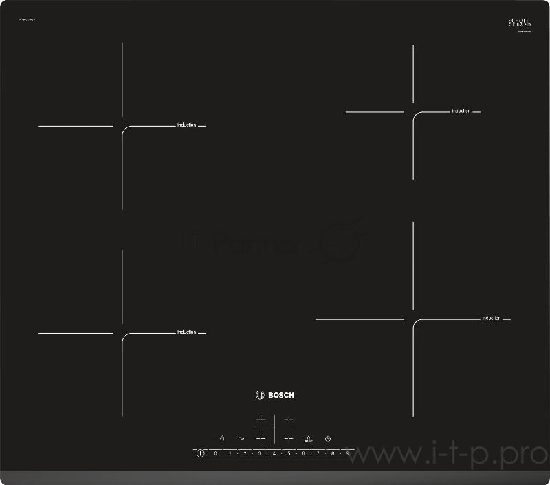 Индукционная варочная поверхность встраиваемая Bosch PIE631FB1E черный
