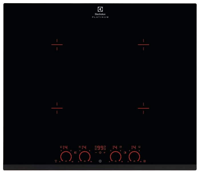 Встраиваемые электрические панели ELECTROLUX Встраиваемые электрические панели ELECTROLUX/ 5.5х59х52, стеклокерамика, индукционная, сенсорное управление, подсветка зоны управления, черная