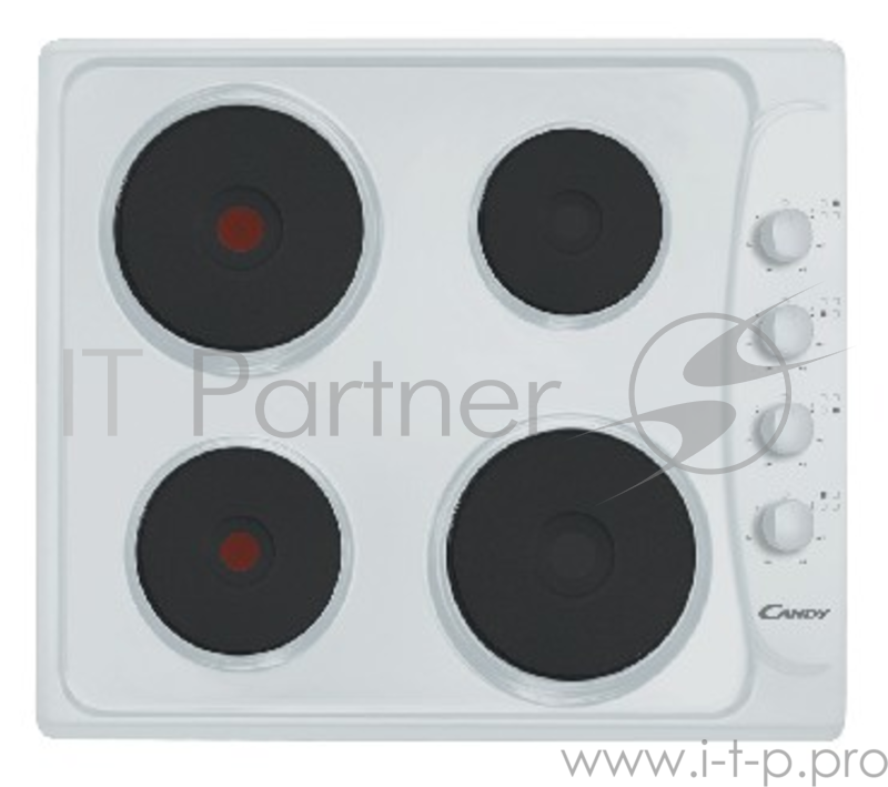 Поверхность независимая электрическая CANDY PLE 64 W Электрич. варочная панель (ШхГ) 58,5х51см. 4 радиальные зоны нагрева. 2 быстрые зоны нагрева. 6 ступеней нагрева. Защита от перегрева и авто отключение. Мощность 7,0 кВт. Цвет белый.