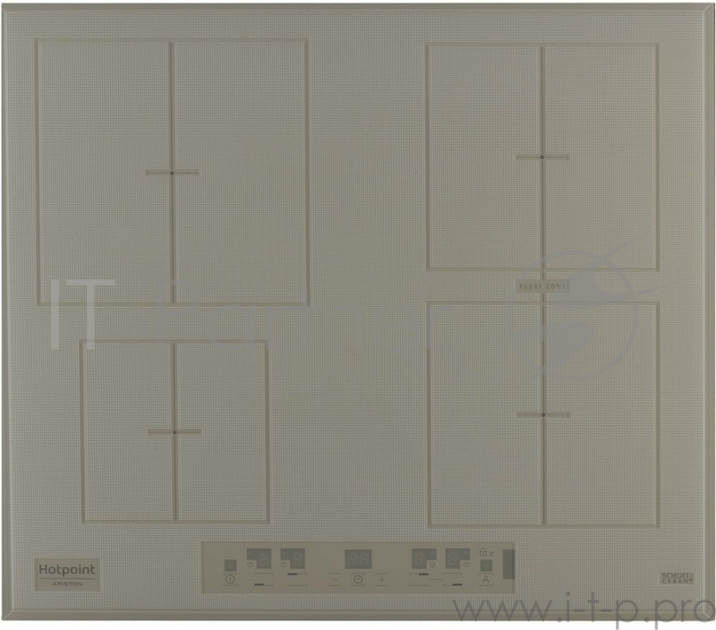 Индукционная варочная панель Hotpoint-Ariston KIA 641 B B (DS) 5.1x59x52 см, Индукция, Функция Booster, Flexi Zone, Таймер, Сенсорное управление, скошеный край, песок