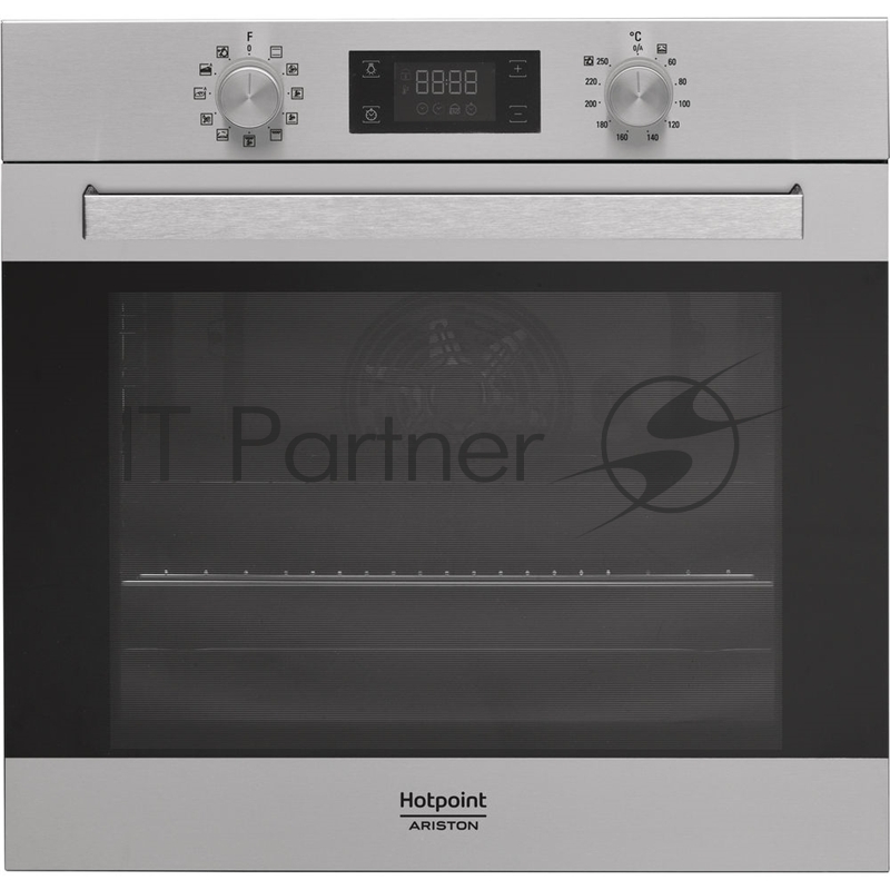 Встраиваемая электрическая духовка Hotpoint 59.5x59.5x55.1 см, 9 программ, дисплей, очистка паром, откидной гриль, 71л, нерж.сталь