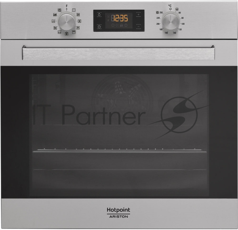 Встраиваемая электрическая духовка Hotpoint 59.5x59.5x55.1 см, 9 программ, дисплей, очистка паром, откидной гриль, 71л, нерж.сталь