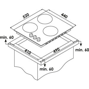 Встраиваемые электрические панели Schaub Lorenz 45 см, стеклокерамика, независимая, 3 конфорки, сенсорное управление, 9 уровней мощности, индикация остаточного тепла, система автоотключения, черная