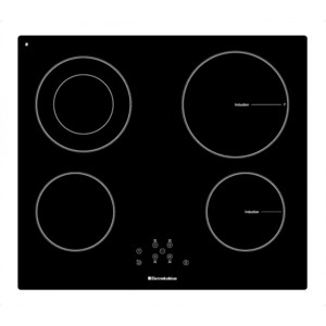 Электрическая варочная панель Electronicsdeluxe 5952022.00эви стеклокерамическая (2 рад. + 2 инд.) конф., одна зона радиантная с двумя зонами нагрева, одна зона индукционная с функцией повышенной мощности, электронное сенсорное управление, ф-я блок