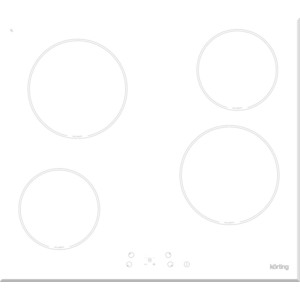 Встраиваемая электрическая панель Korting HK 60001 BW , белая, без рамки