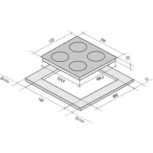 Варочная панель электрическая Fornelli PVA 60 CREAZIONE